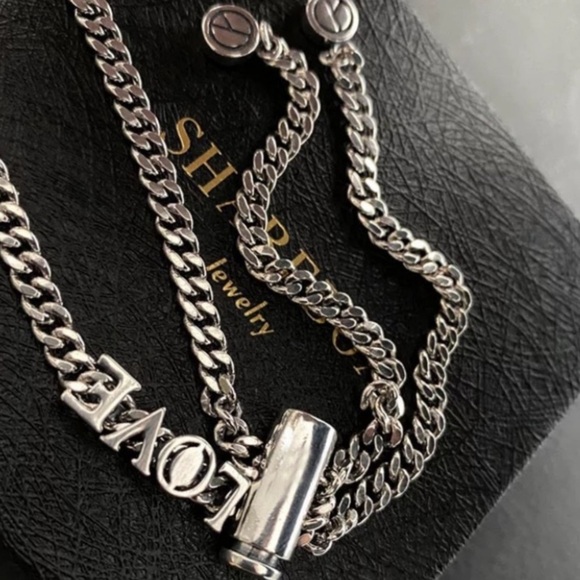 Sterling Silver Love Tassel Adjustable Bracelet - Picture 2 of 2